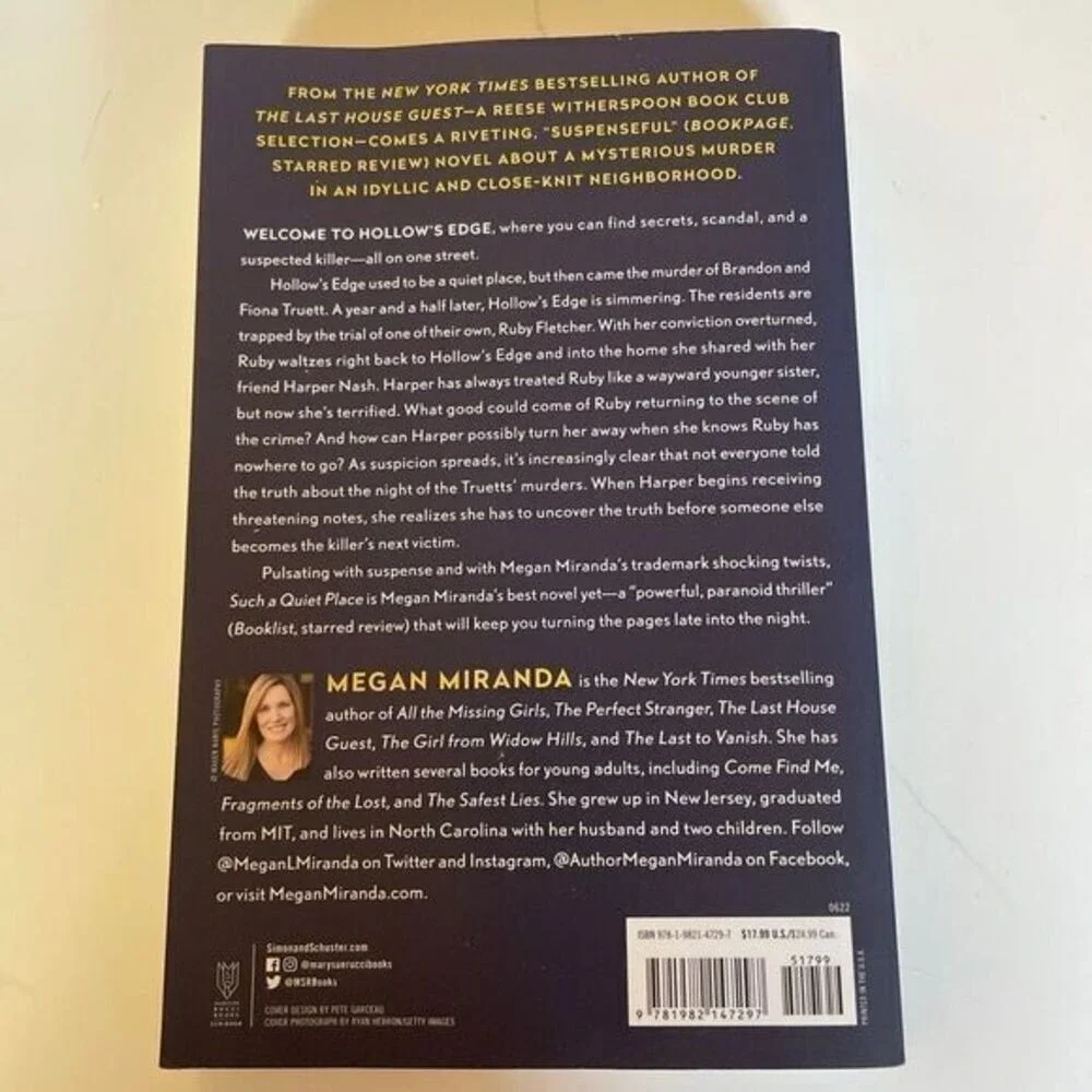 Such a Quiet Place by Megan Miranda Paperback Thriller Book‎